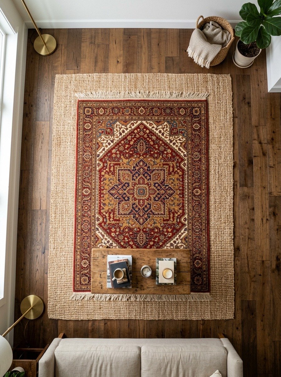 Layered Area Rugs