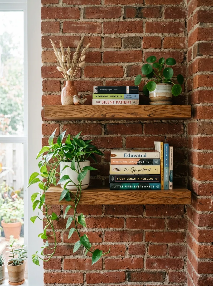 Add Floating Wood Shelves
