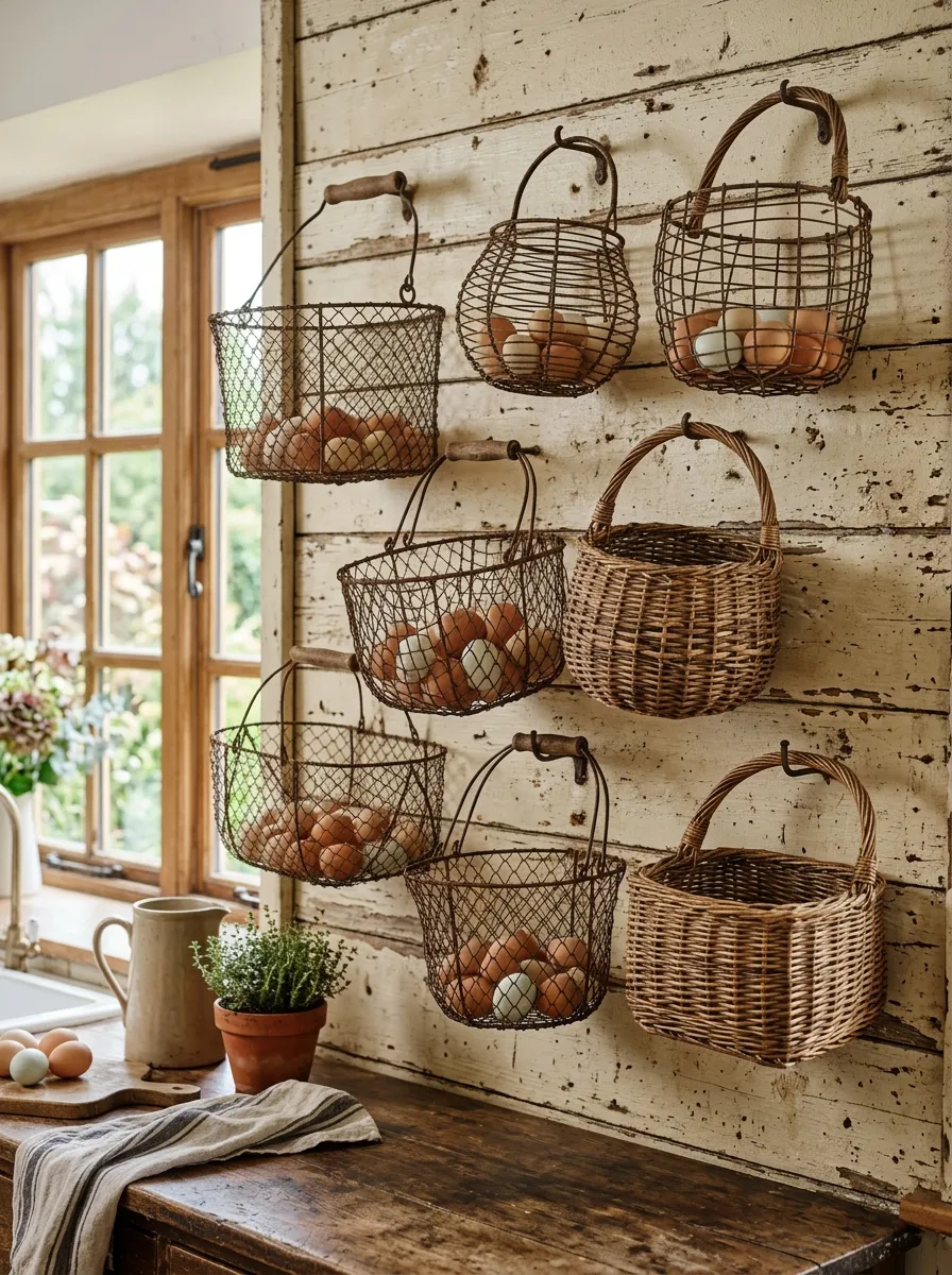 Vintage Egg Basket Cluster