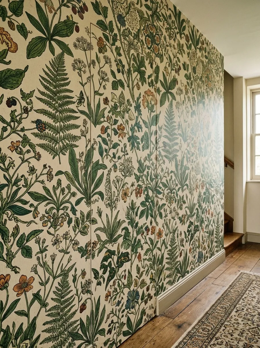Wallpapered Panel Door That Vanishes Into the Wall