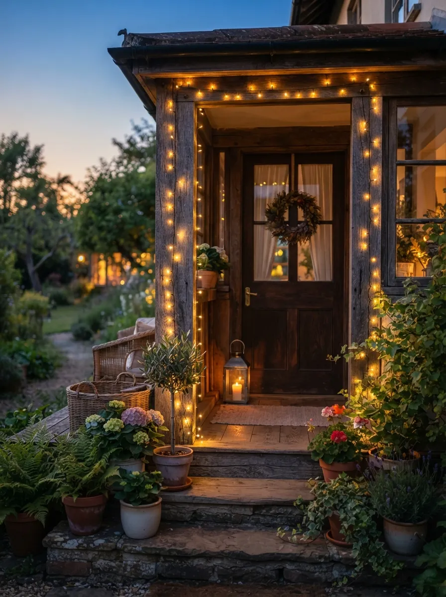Hang String Lights Around the Frame