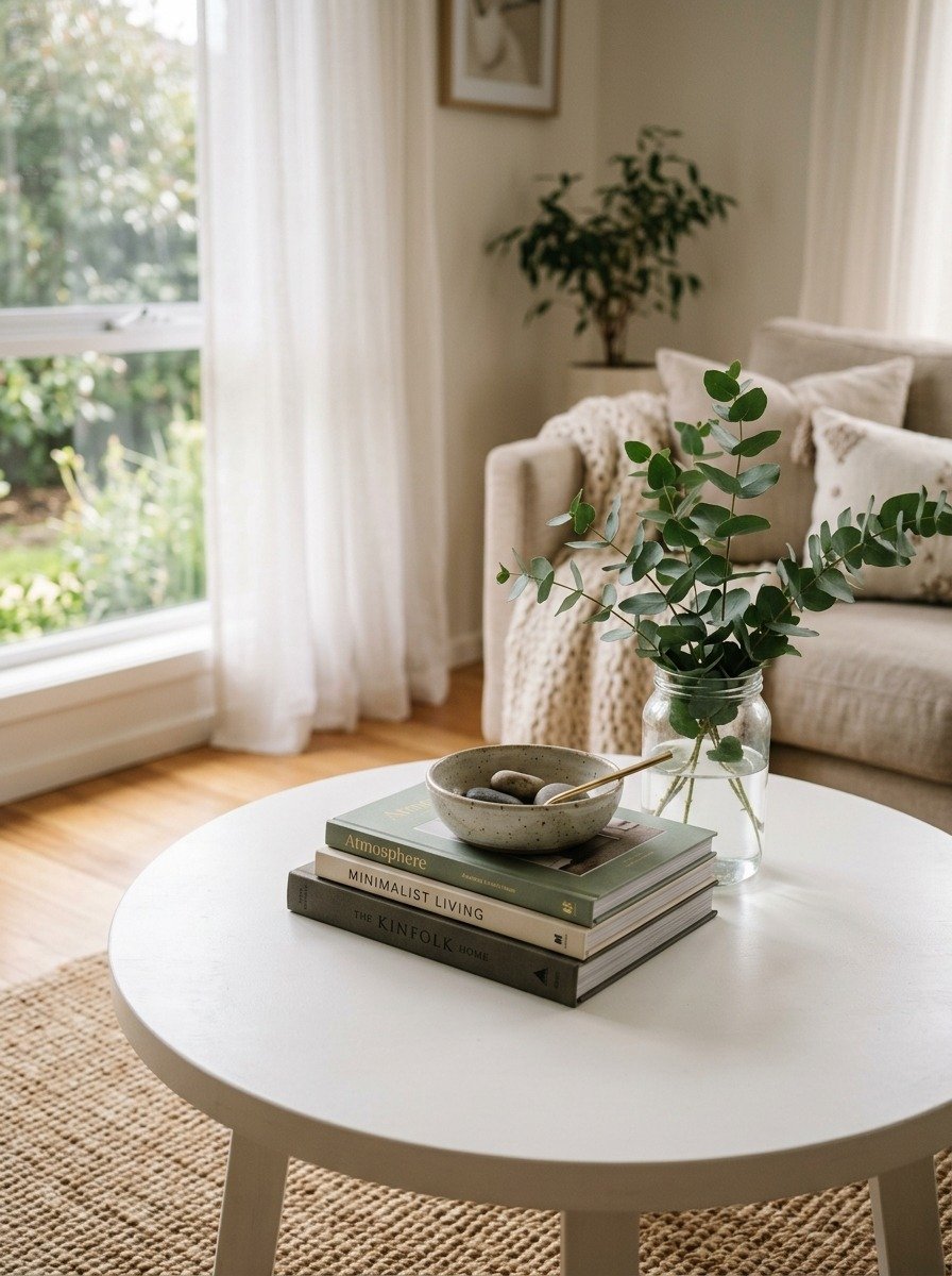 Style a White Coffee Table with Natural Elements