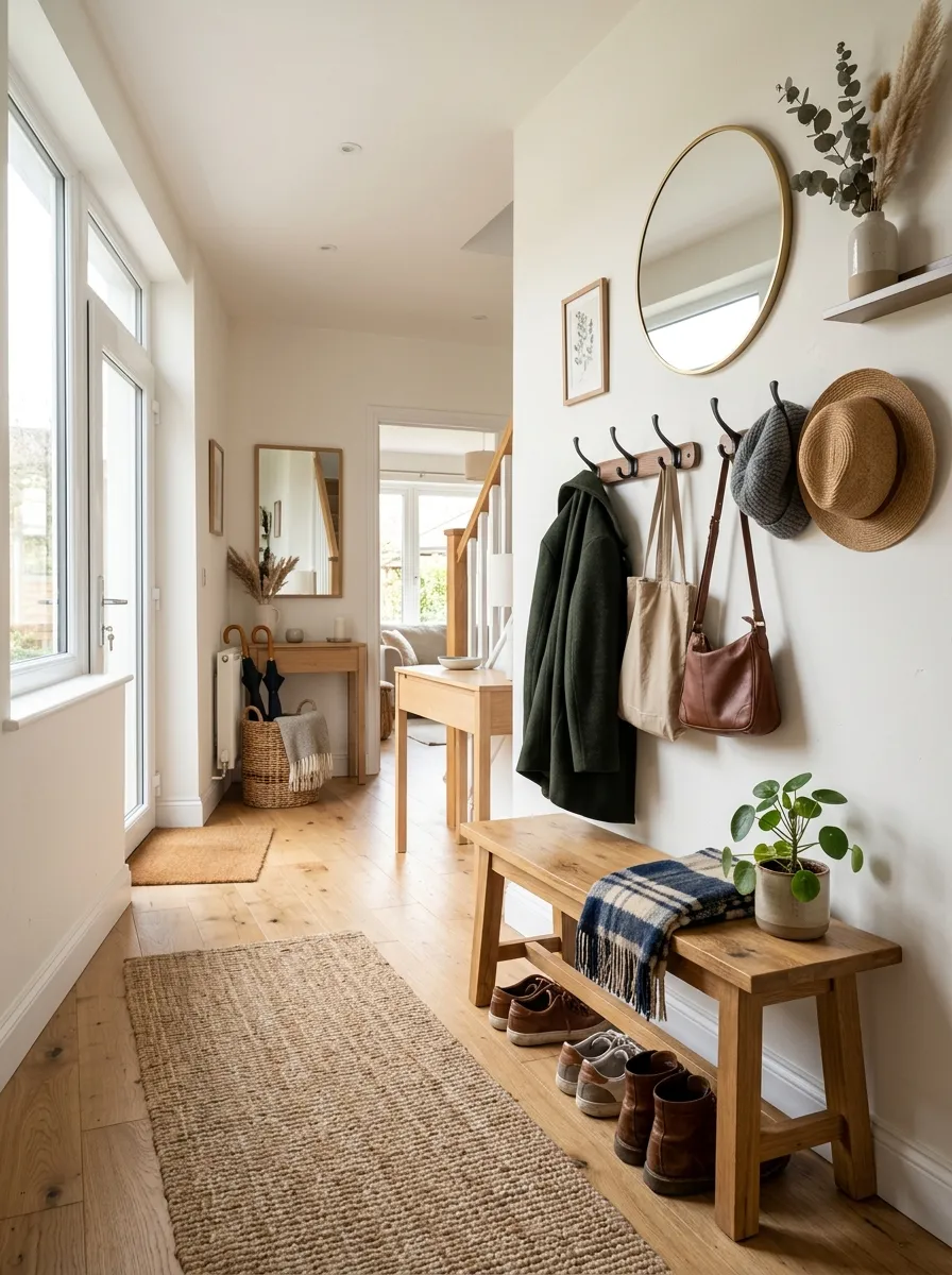 Install Wall Hooks for Coats and Bags