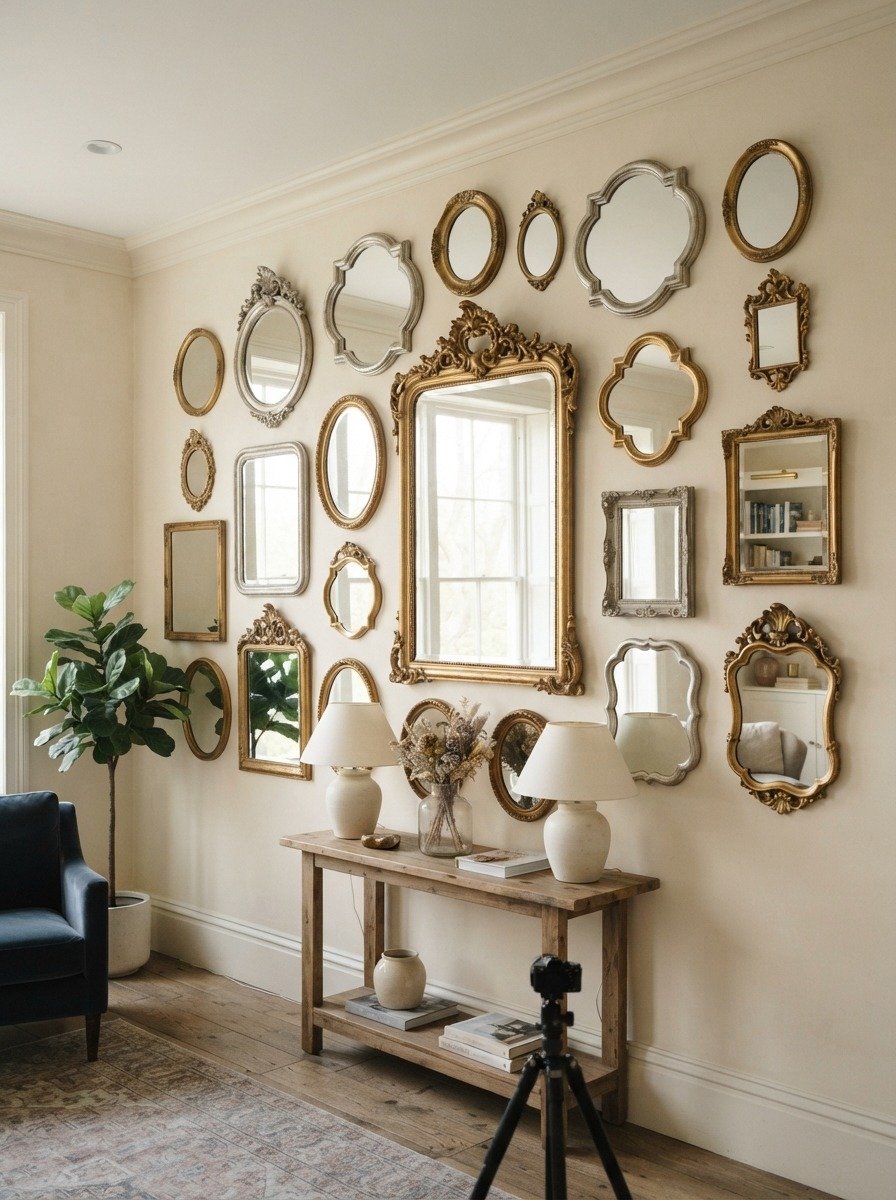 Hang a Gallery Wall of Ornate Framed Mirrors