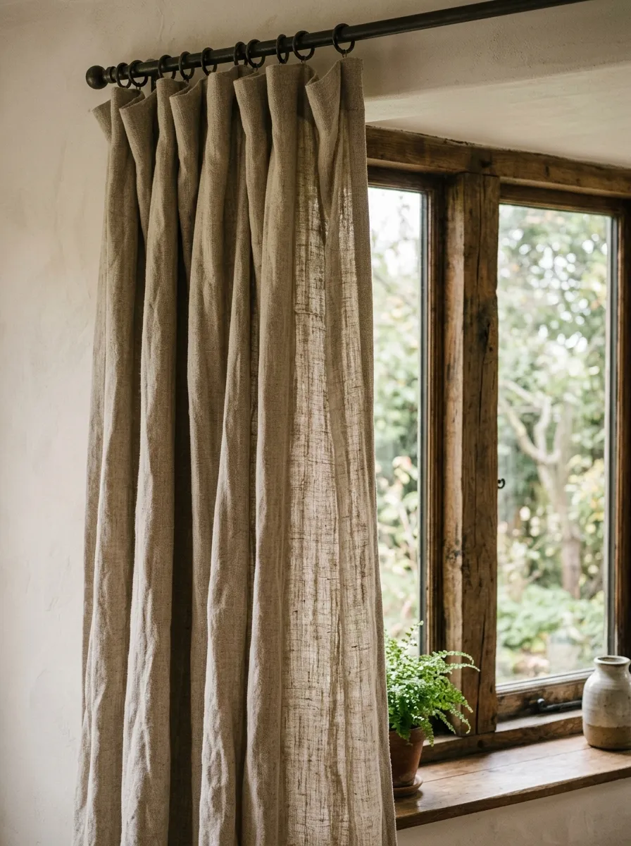 Try Linen Curtains for a Relaxed Texture