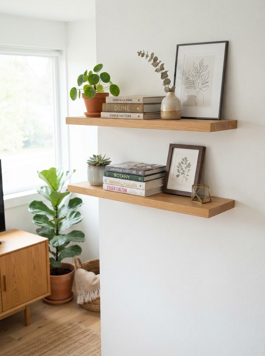 Style Floating Shelves With Curated Objects