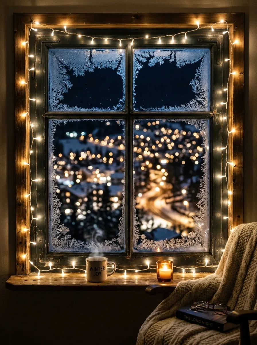 Light Up Windows With Fairy Lights