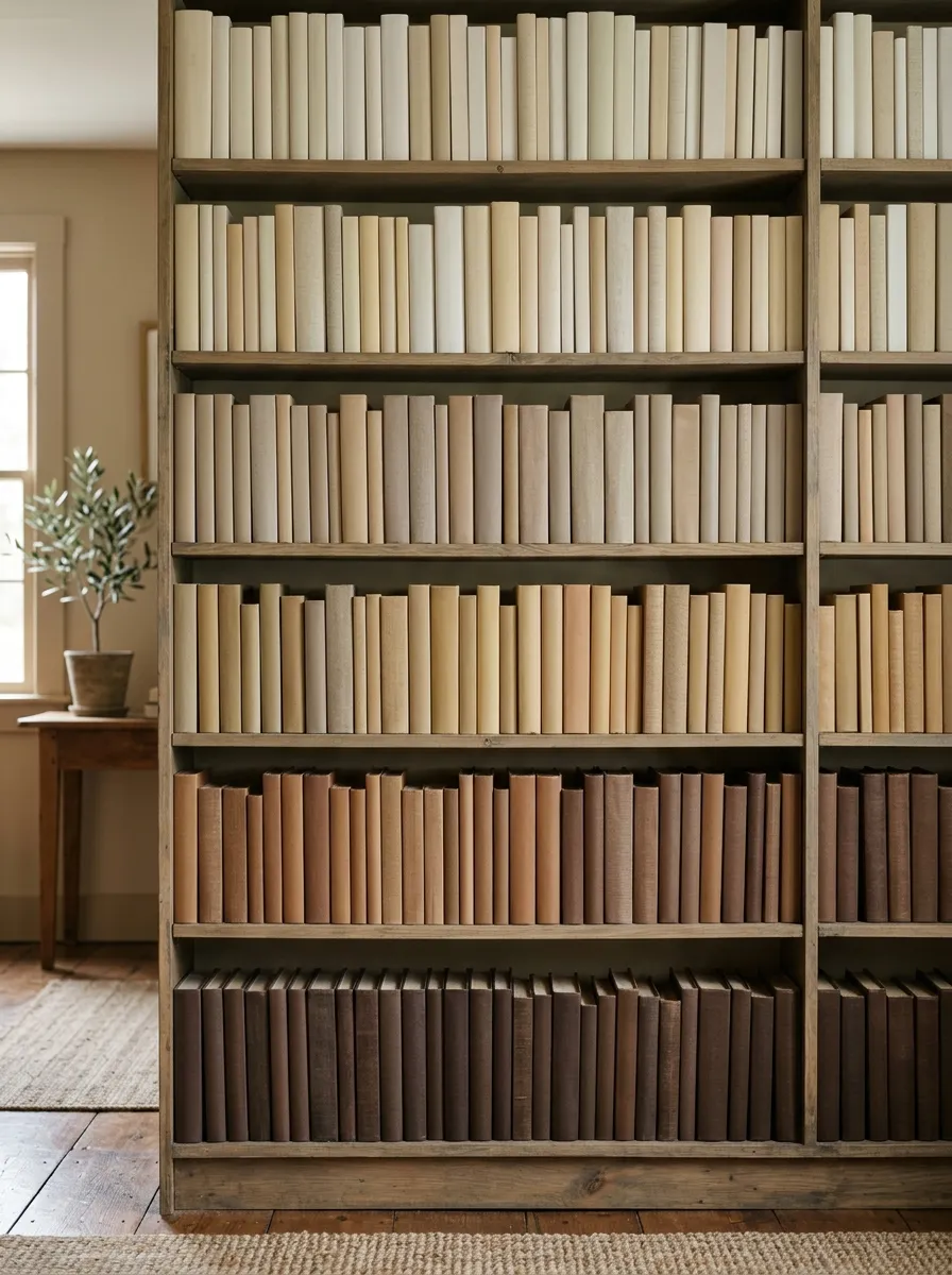 Curated Color-Coded Shelves