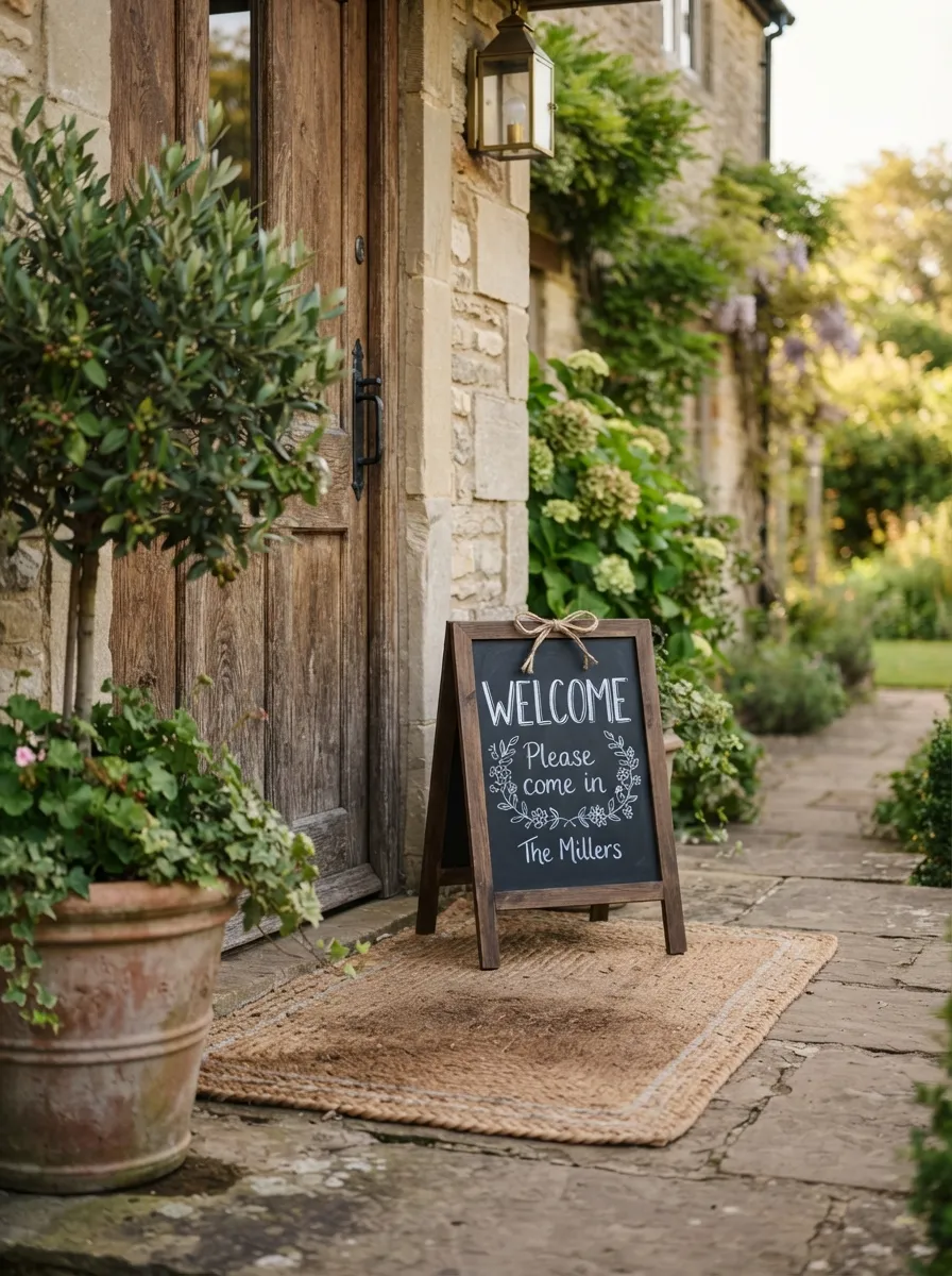 Add a Chalkboard Welcome Sign