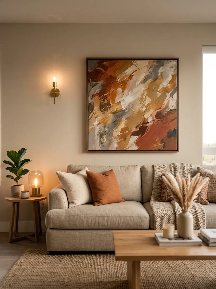 Hang Wall Art Above the Sofa
