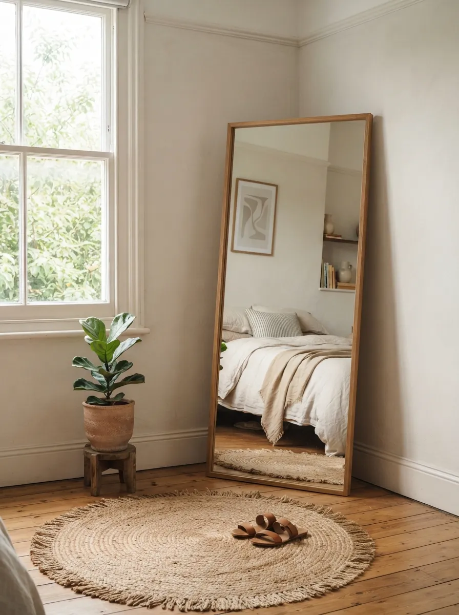 Full Length Leaning Mirror Corner