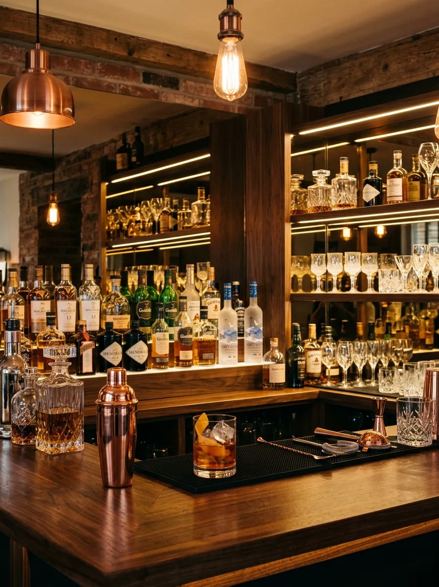 Mirrored Bar Backsplash