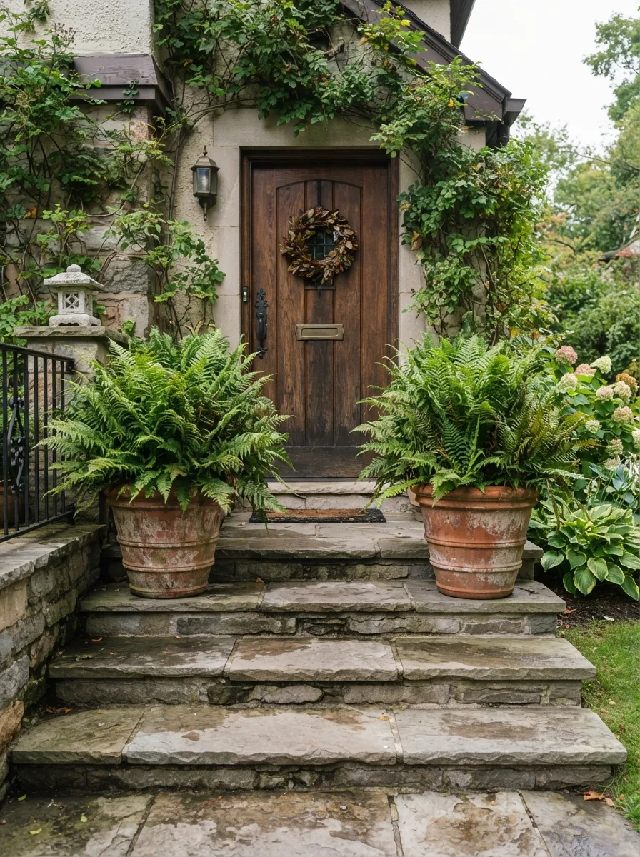 Add Potted Plants on Either Side