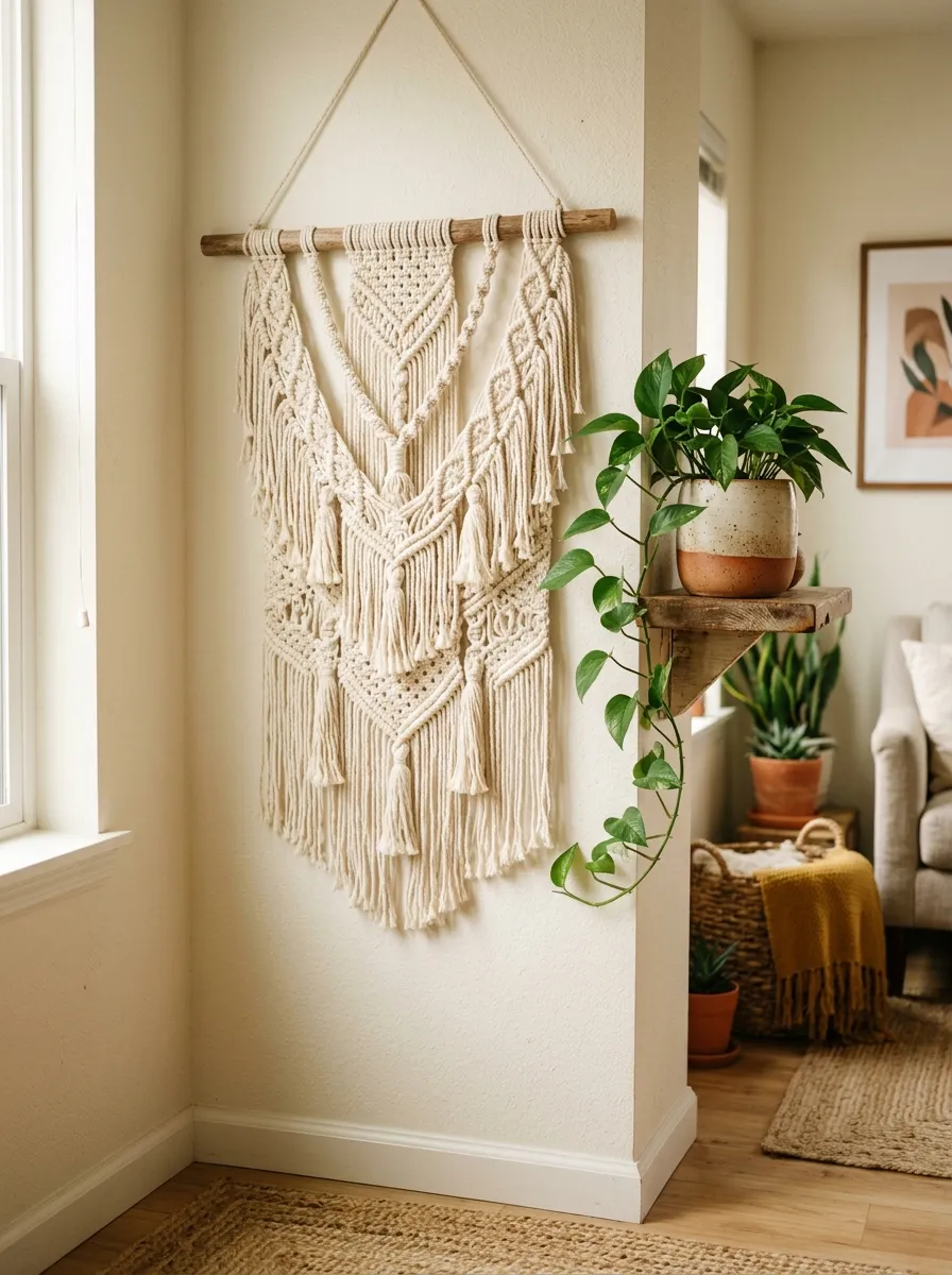 Hang a Macrame Piece