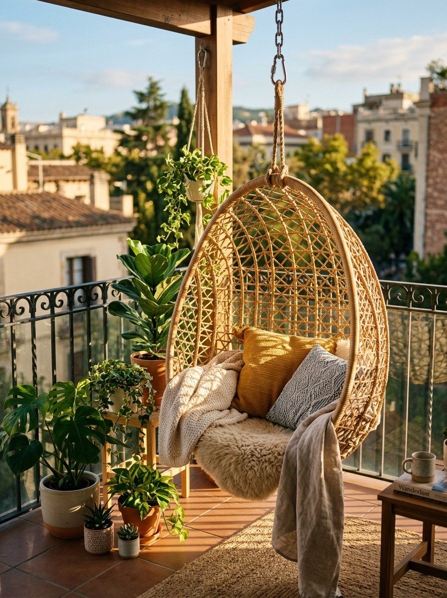 Install a Hanging Chair for Cozy Seating
