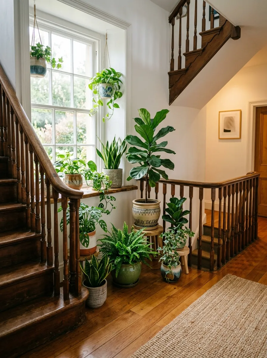 Style the Landing with Potted Plants