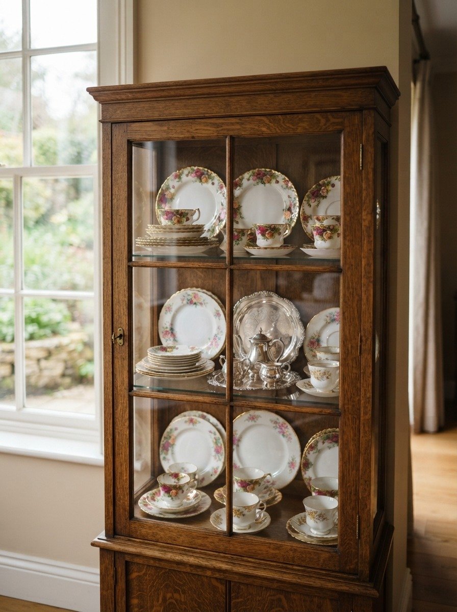 Display China and Porcelain in a Glass Cabinet
