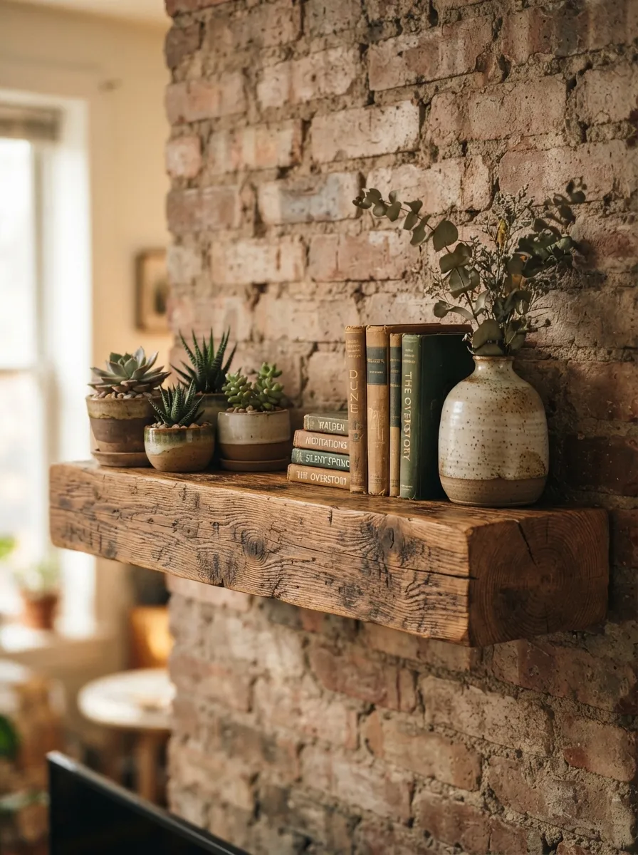 Reclaimed Wood Shelf Display