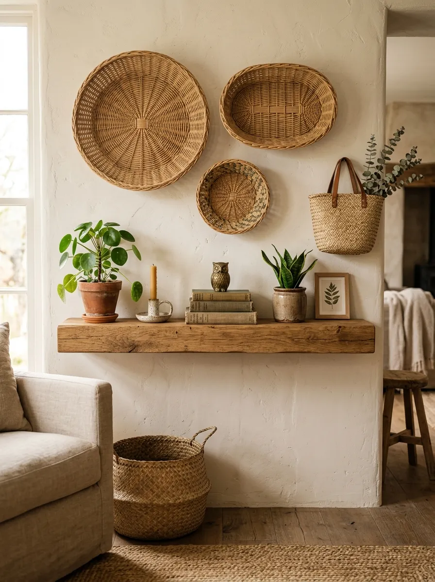 Basket Wall Shelf Combo
