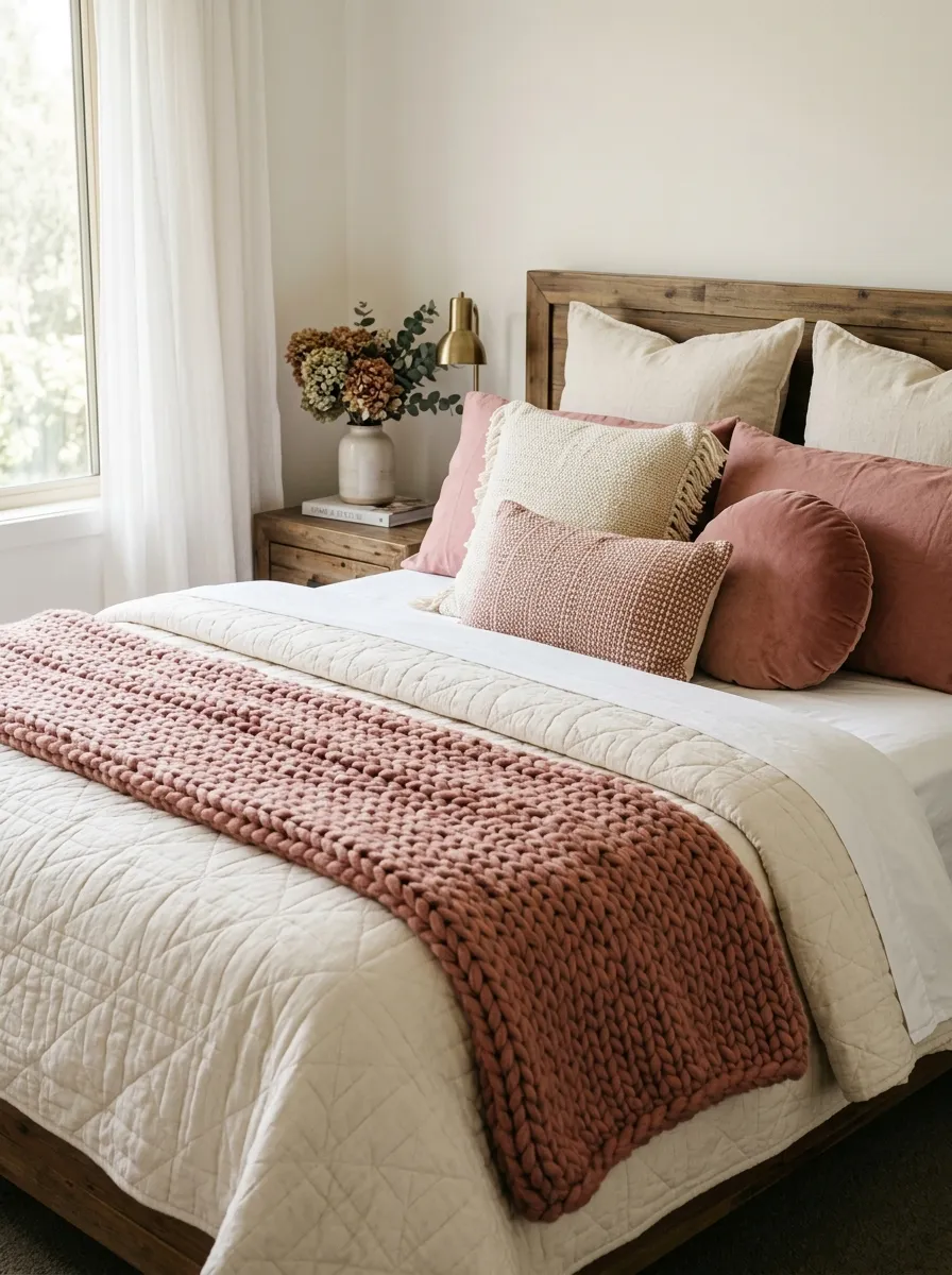 Layered Textiles on the Bed