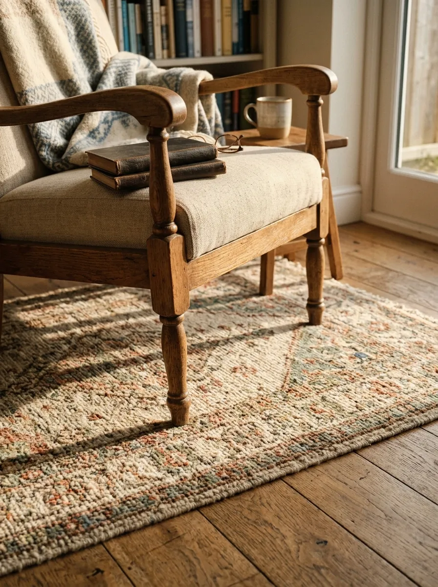A Wool or Silk Area Rug