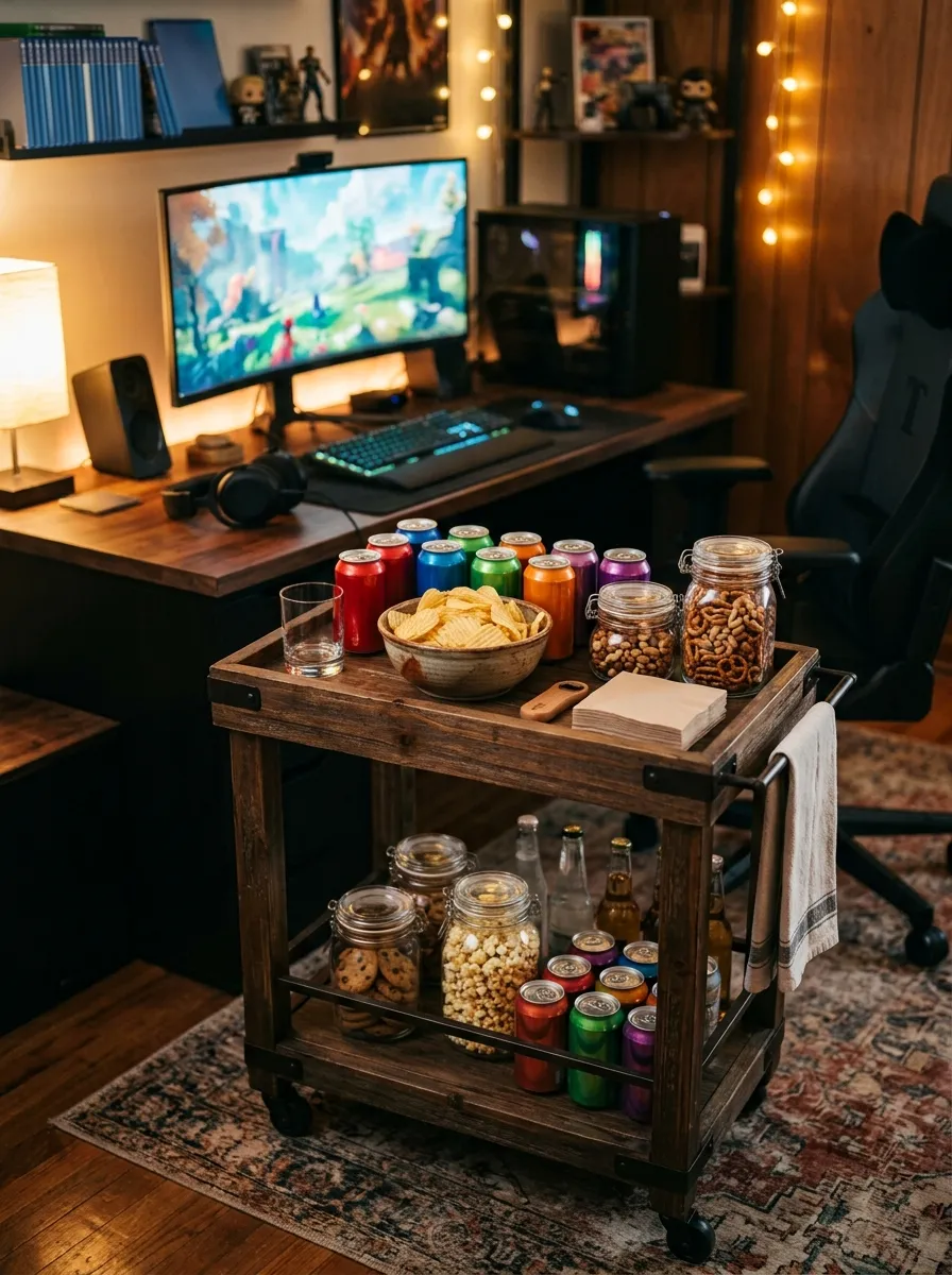 Mini Bar Cart for Snacks