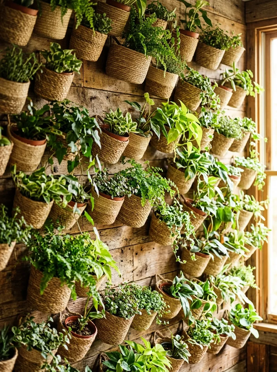 Hanging Basket Plant Wall