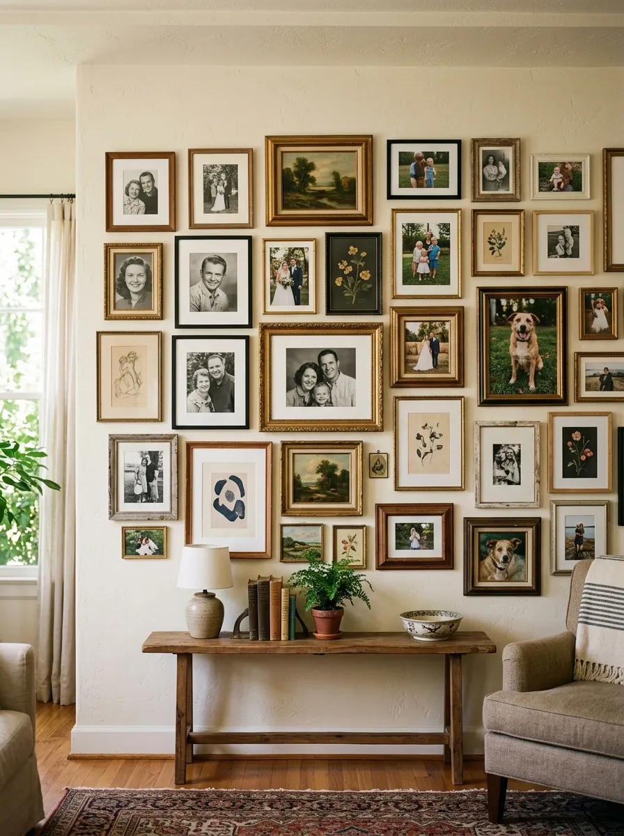 Gallery Wall of Framed Art