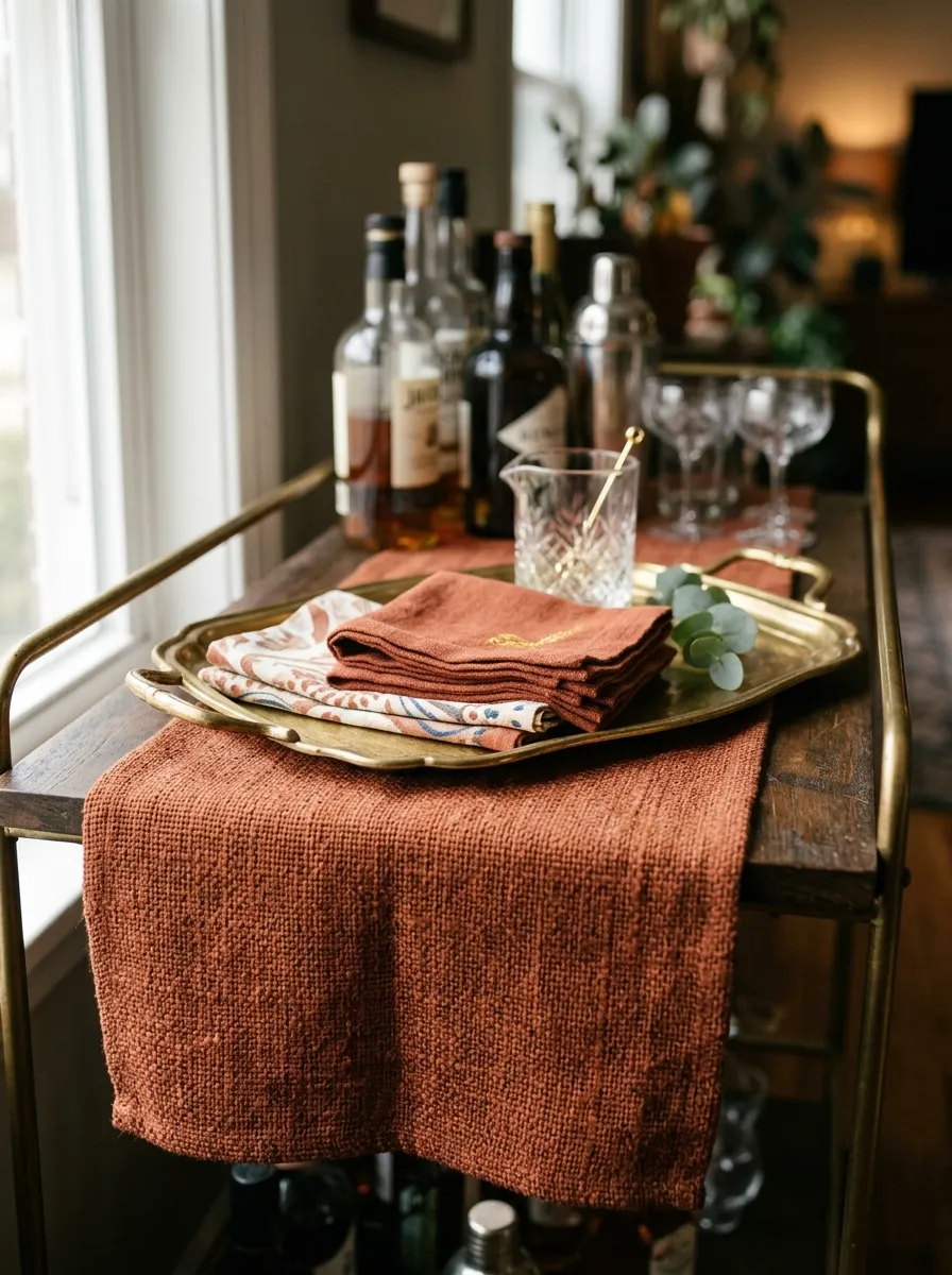 Add a Textured Runner or Linen