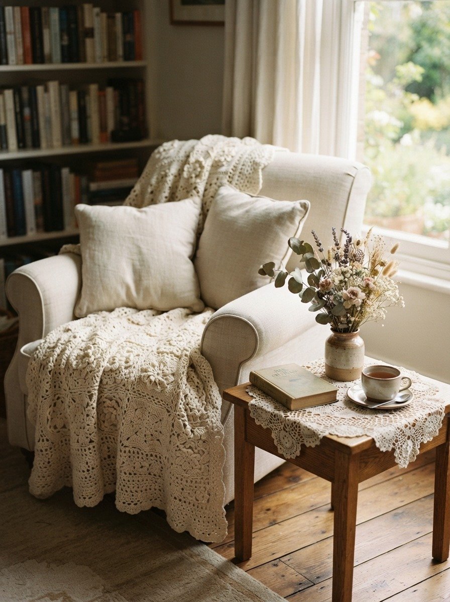 Add Crocheted and Lace Textiles