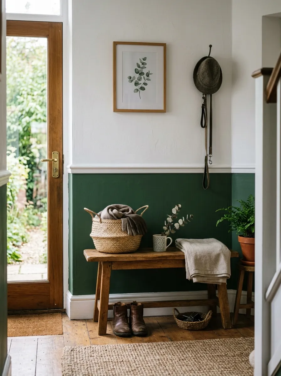 Dark Painted Half Walls