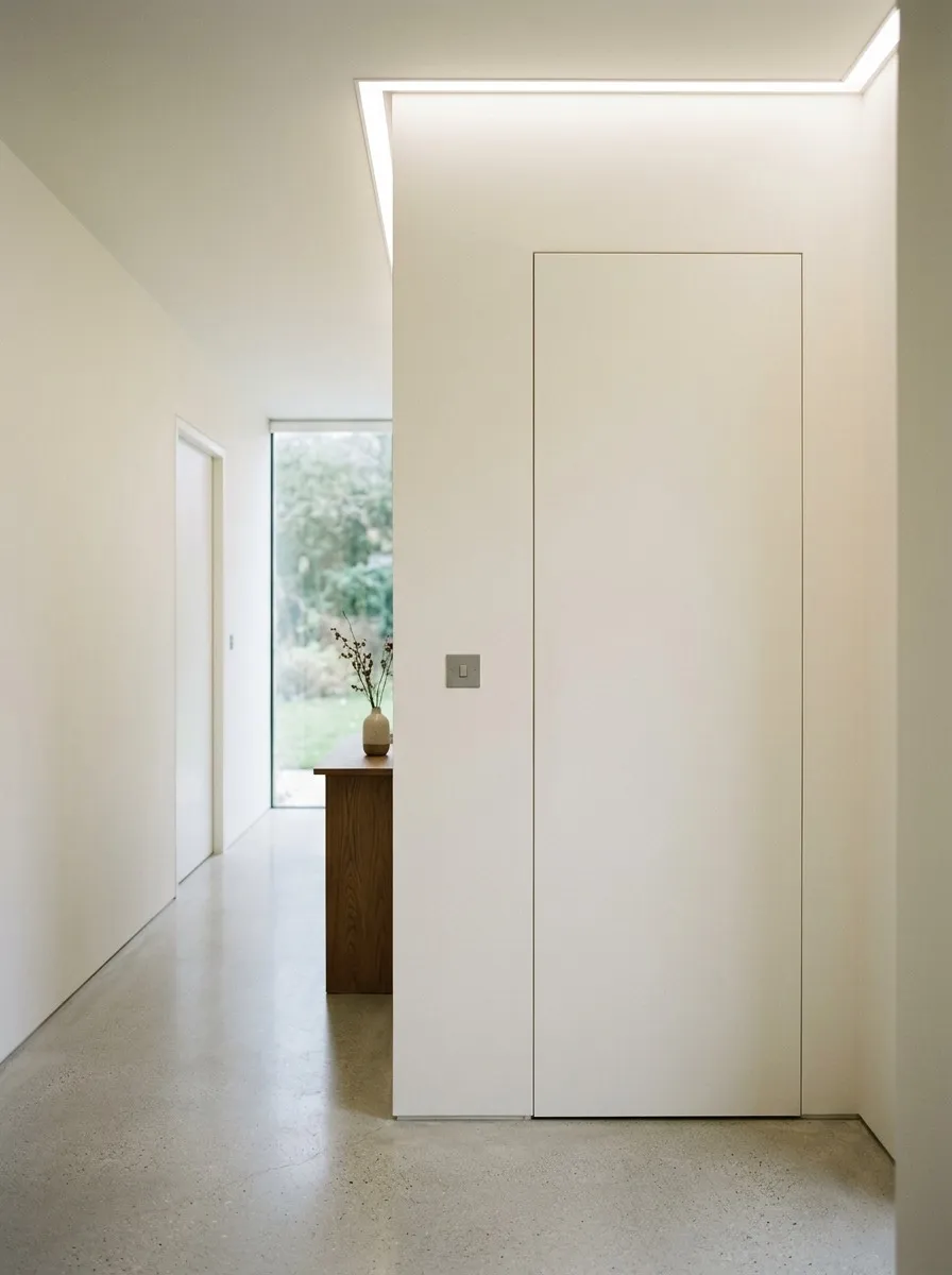 Hidden Door Painted to Match Wall Color Exactly