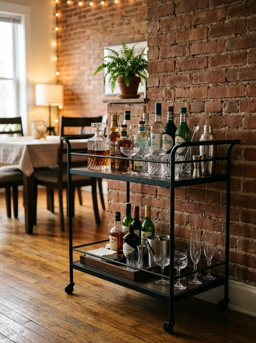 Industrial Bar Cart