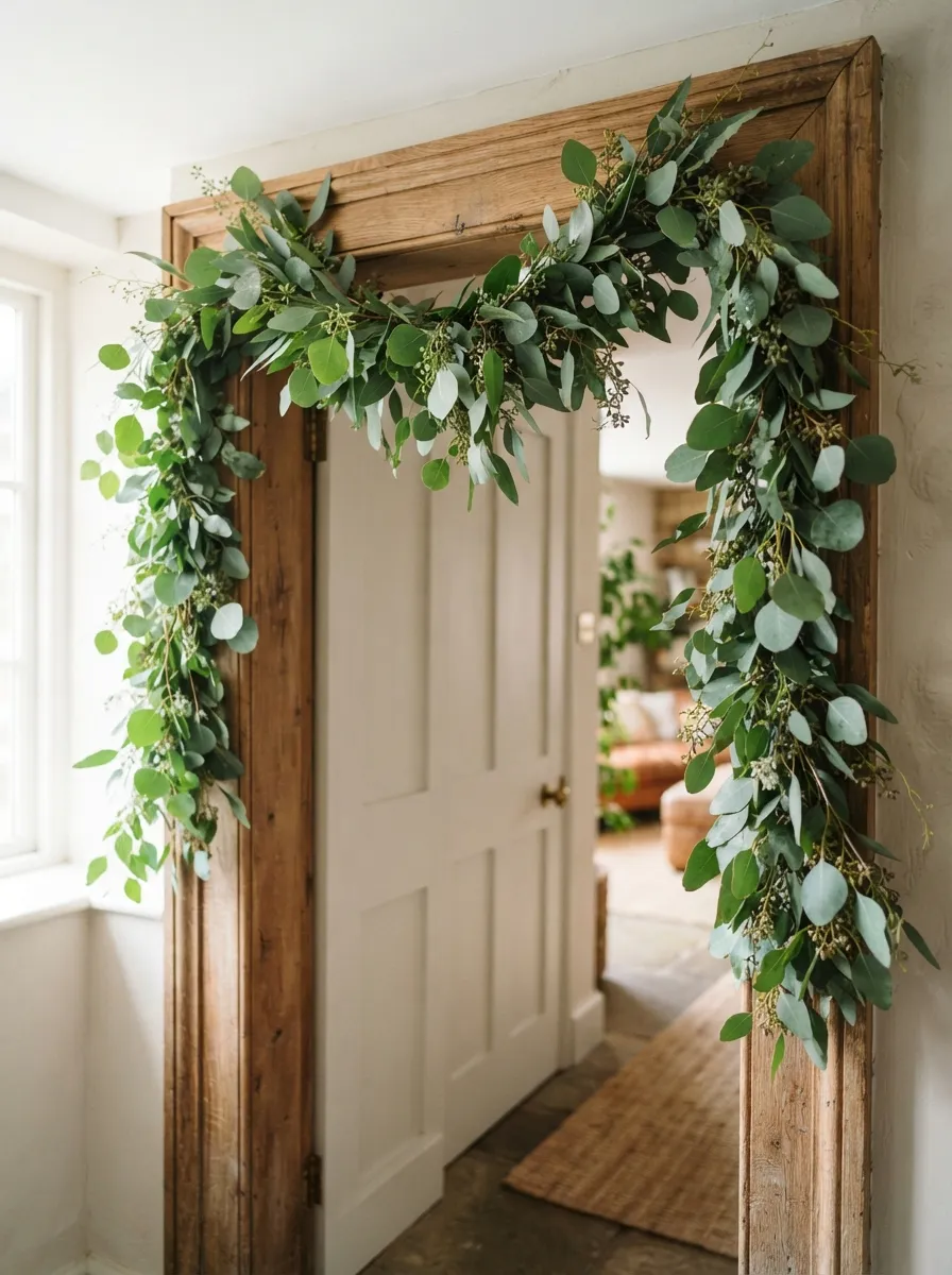Frame the Door with Greenery Garland