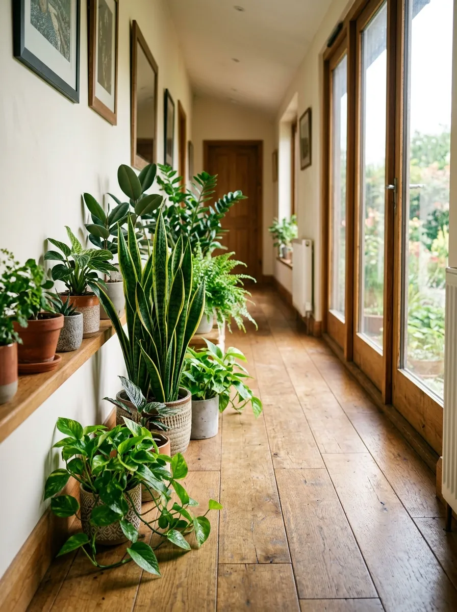 Potted Plants Along the Wall